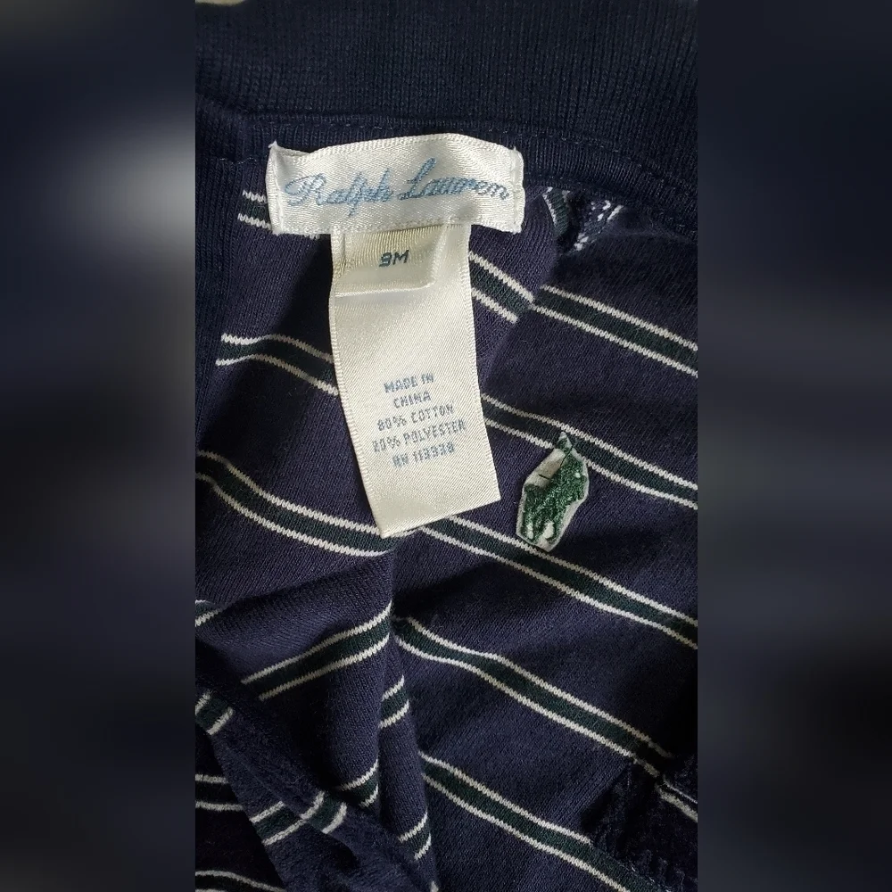 POLO by Ralph Lauren velour onesie‎ 2 pieces Size 9M